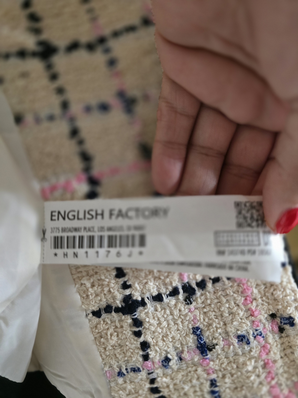 NWT English Factory Tweed Blazer Jacket With Gold Buttons - Picture 13 of 16